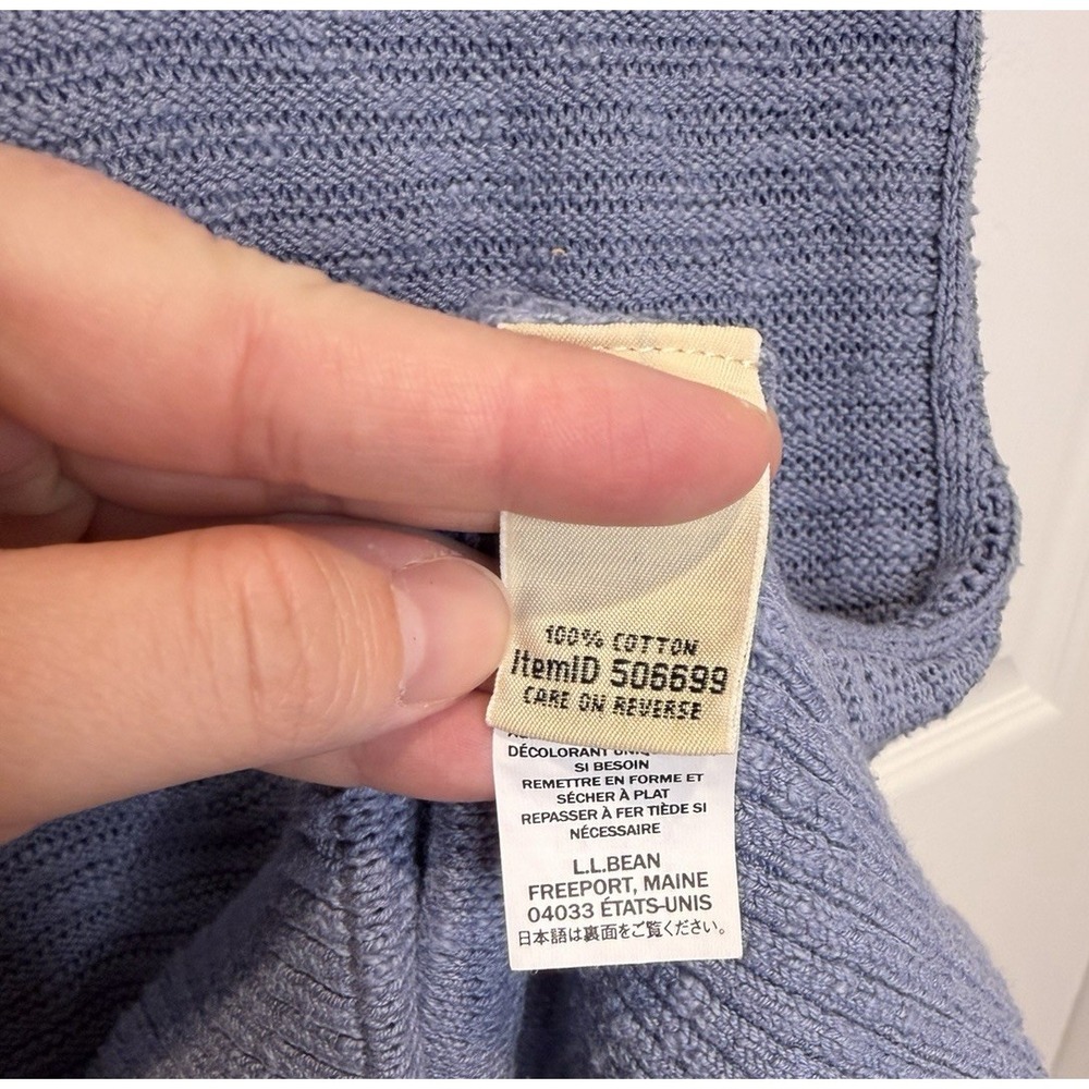 LL Bean Womens Open Knit Sweater Size M Long Y2K Fairy Grunge Indie Granola Boho - Picture 4 of 9